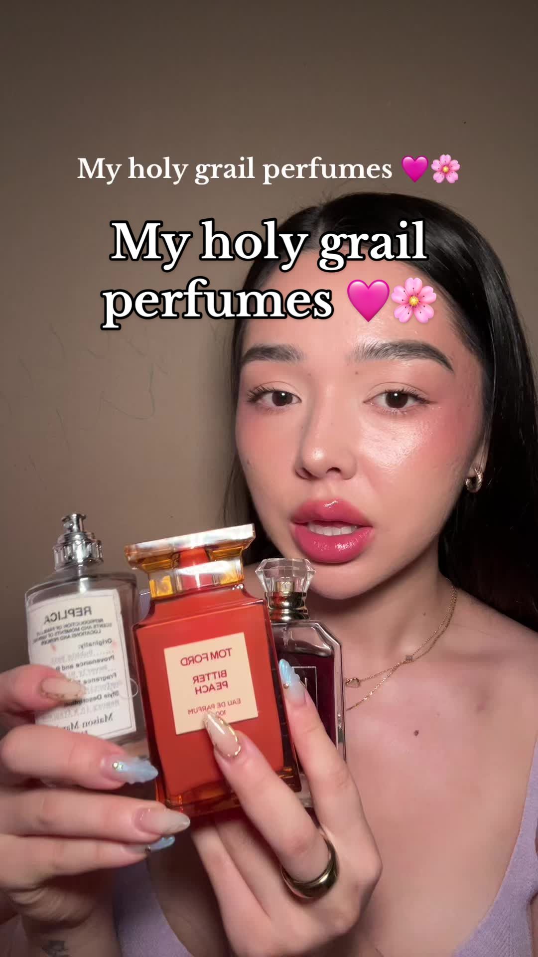 My favourites in order are 1) Bitter Peach 2) Vanilla 28 3) Bubble Bath 🍑🍦🛁 #favouriteperfumes #bestperfumes #perfumetiktok #perfumerecommendations #kayalivanilla28 #maisonmargielafragrances #tomfordbitterpeach 