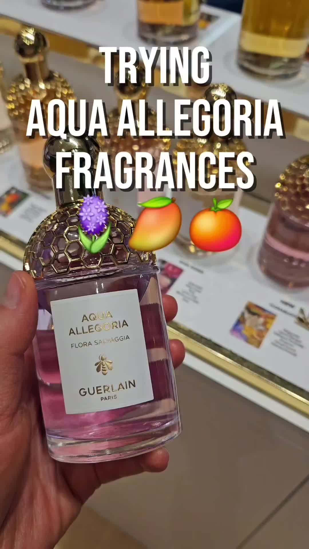 Have you tried these fragrances? 🥰 They are all so pretty, but light, so I am not sure about longevity🤔 . #perfumetiktok #perfumetok #aquaallegoria #pamplelune #florasalvaggia #floracherrysia #mandarinebasilic #gurlain #firstsniff #CapCut 