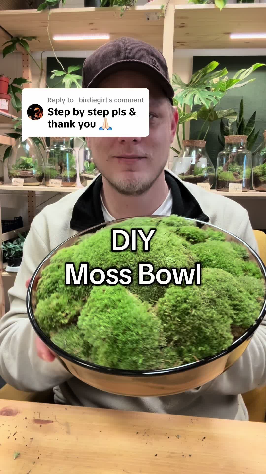Replying to @_birdiegirl If your bowl isn’t see through you can use LECA instead of sand #moss #mossbowl #interiordesign #diy 