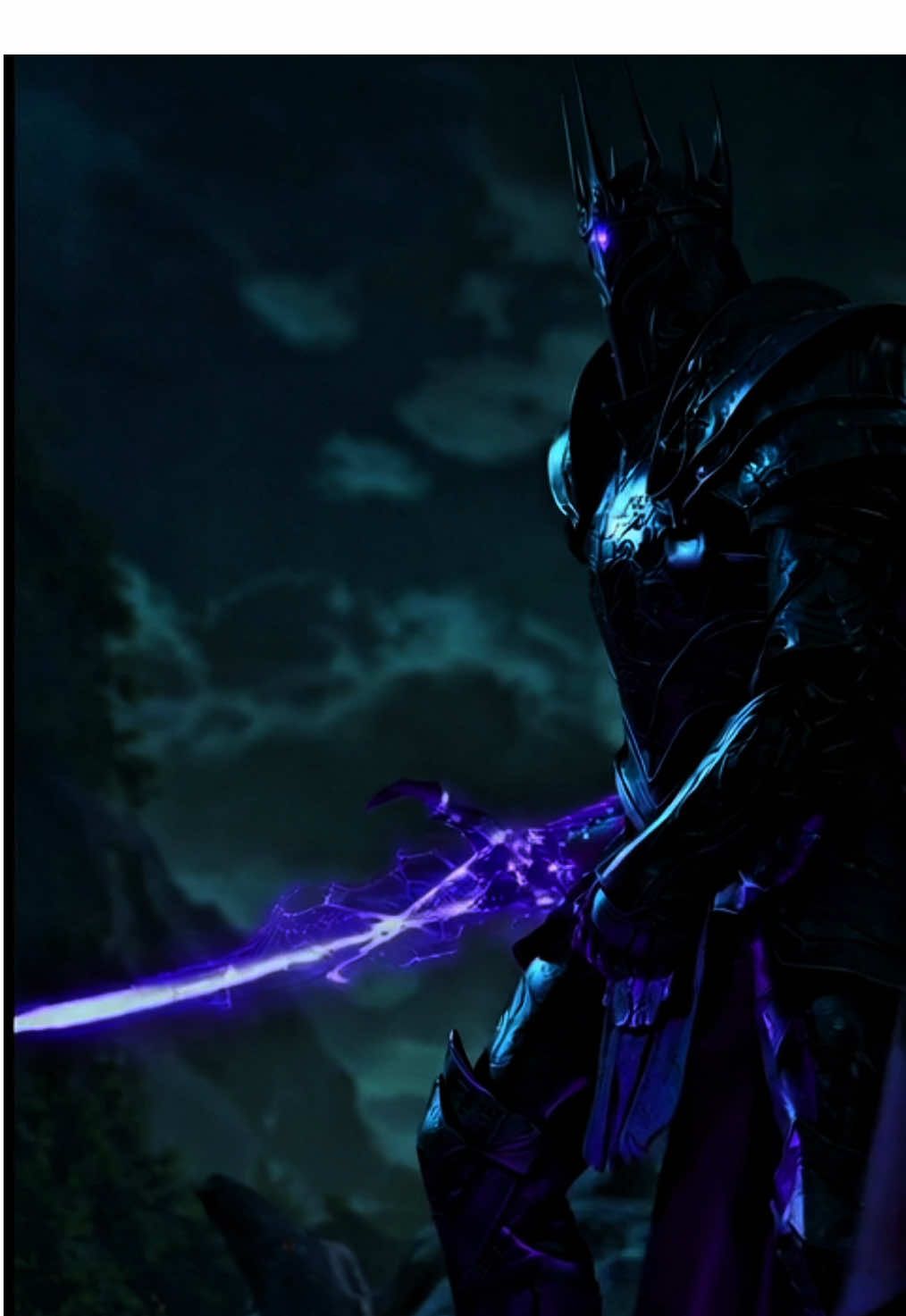 A dark lord rises from the shadows, wielding a blade crackling with forbidden power. His reign begins under a sky heavy with doom. #darkfantasy #fantasyart #epic #villain #knight #powerful #darklord #fantasy #fyp #purple #lich #armor