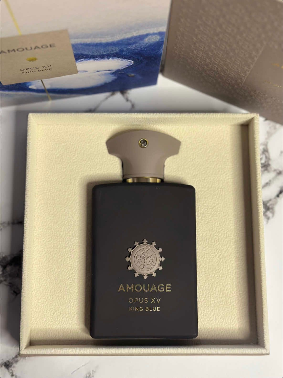 Unboxing @AMOUAGE  OPUS XV  KING BLUE  Special thanks to @Grasse Perfumes Official  #amouage #opus #fragrance #fragrancetiktok #unboxing #perfume 
