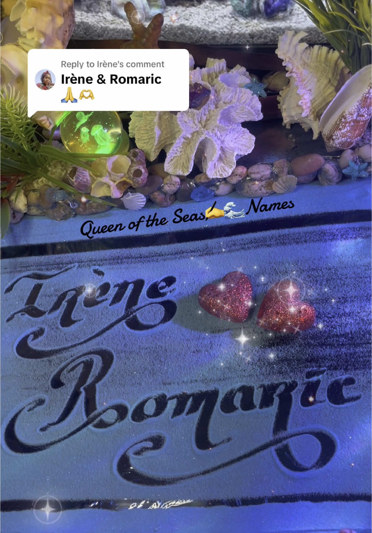 Replying to @Irène  Write my name in the Sand. Name Sandwriting. Names in the Sand. Write name. ✍️🌊 #names #sandwriting #writeyourname #writingnames #thankyou #asmrwriting #Irene #Romaric #fyp