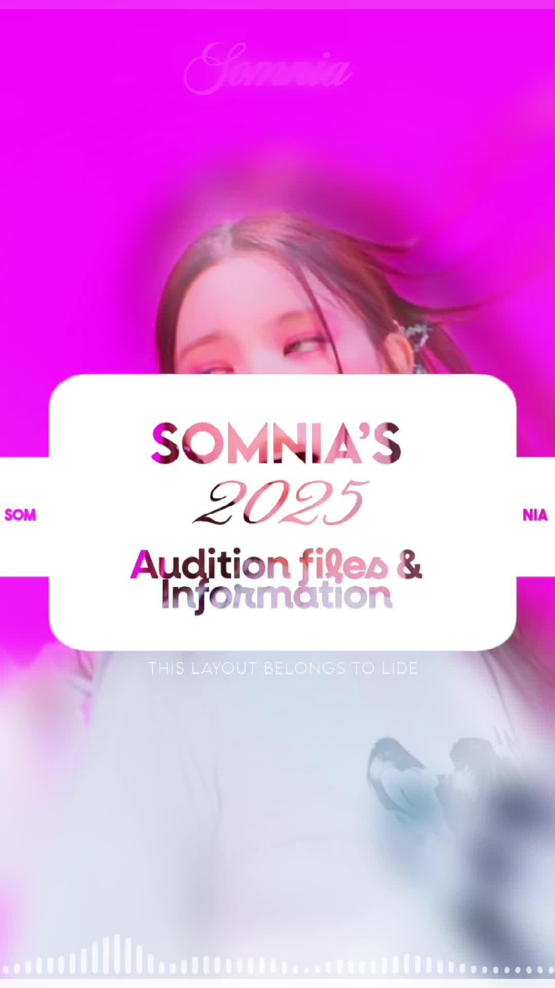 ⟢ ✉️ — SOMNIA Somnia Entertainment: The sanctuary where dreams don’t get to rest. At Somnia, trainees don’t just train—they transform. Through tailored psychological profiling, creative direction and performance coaching, each individual forges a unique persona. Guided by two CEOs—one strategist, one visionary—every recruit selects a symbolic avatar that defines their unit, activities and challenges. ⟢ Steps to participate in our Auditions   ❶ Follow us and like this video   ❷ Repost this video on your story   ❸ Fill out the form in our bio !  ⟢ Make sure to do these steps without missing any. < edited by freya > #somnia #somniaentertainment #fyp #coversongs #fakeentertainment #kca #idol #keşfet #bpwkpp #music #Kpop 