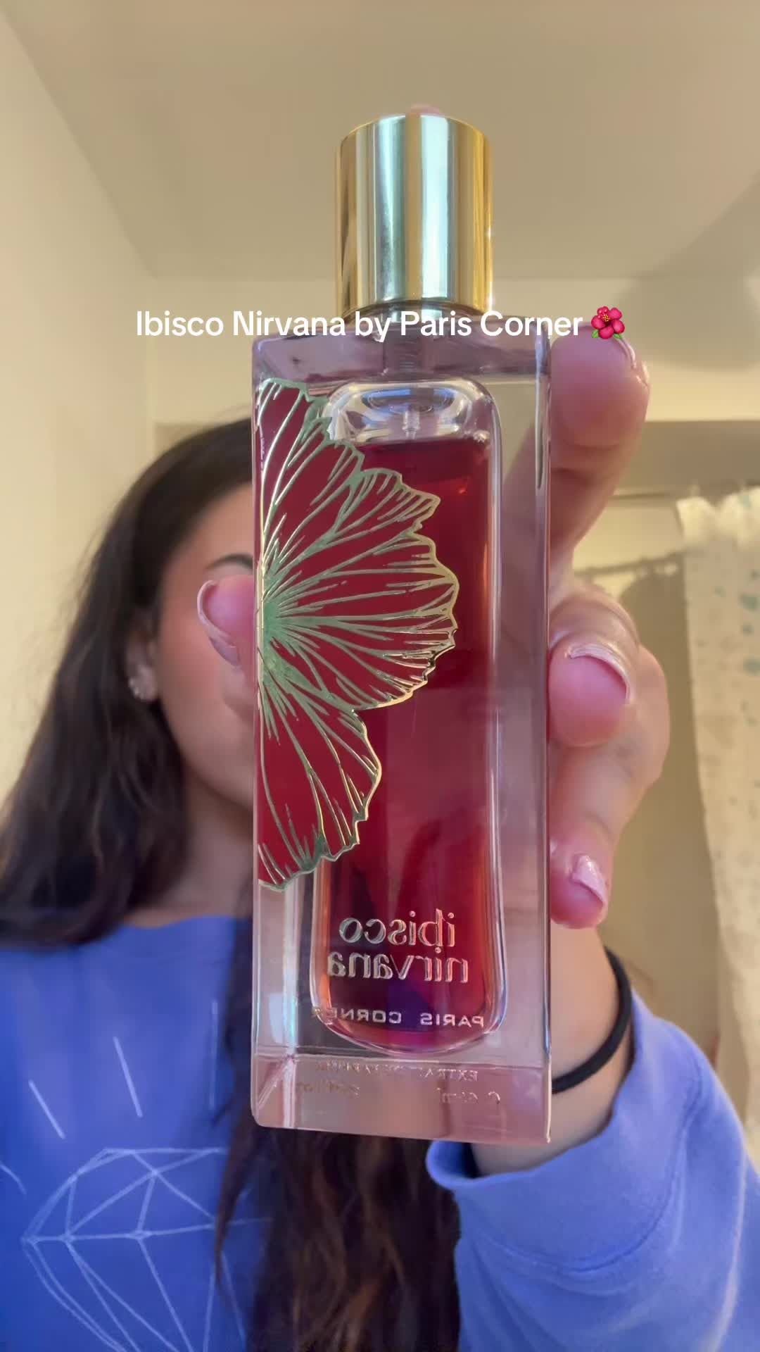 another one of my favourite d(u)pes!!! I just got it and look at the dent I already put in it  #fyp #foryou #perfumetiktok #pariscorner #ibisconirvana #hibiscusmahajad #maisoncrivelli #fragrances #perfume #clone 
