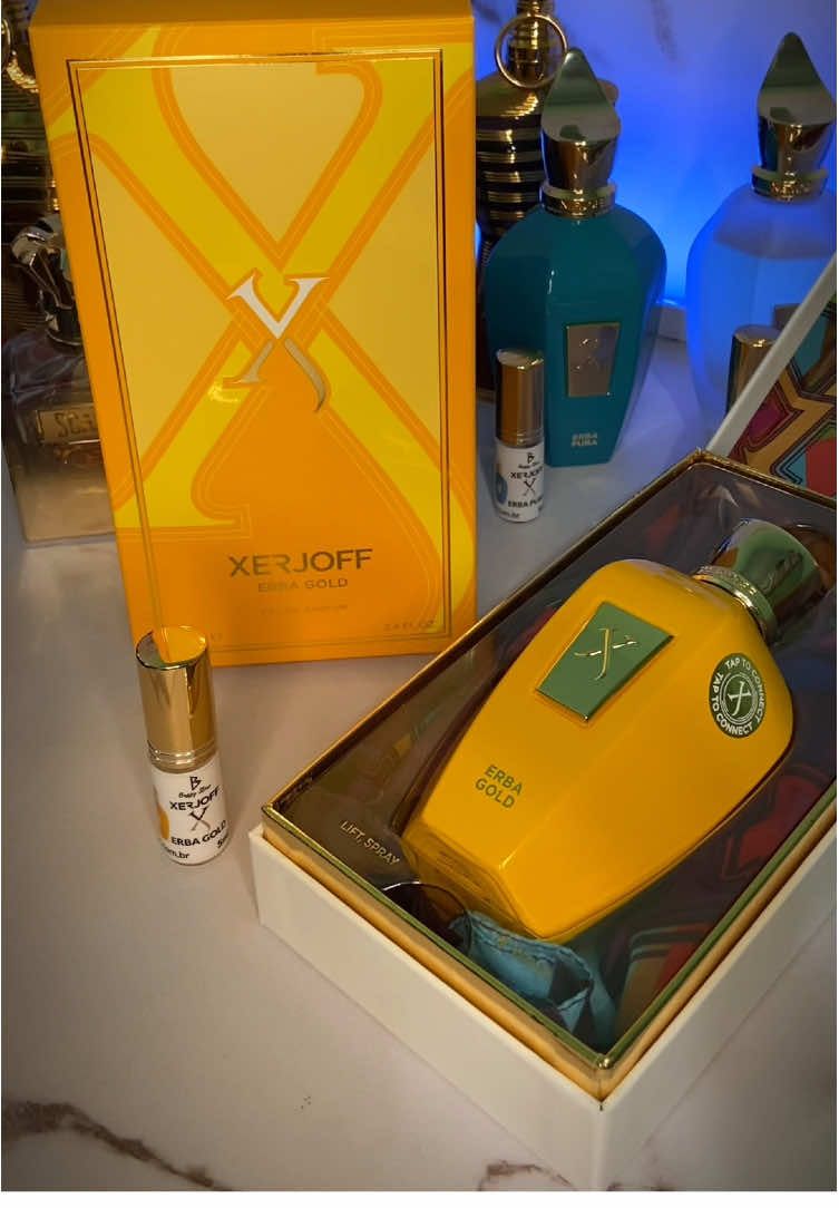 Erba Gold Xerjoff - Adquira amostras pelo link da bio 🛒 #perfumetiktok #fragrance #perfumes #parfum #foryoupage 
