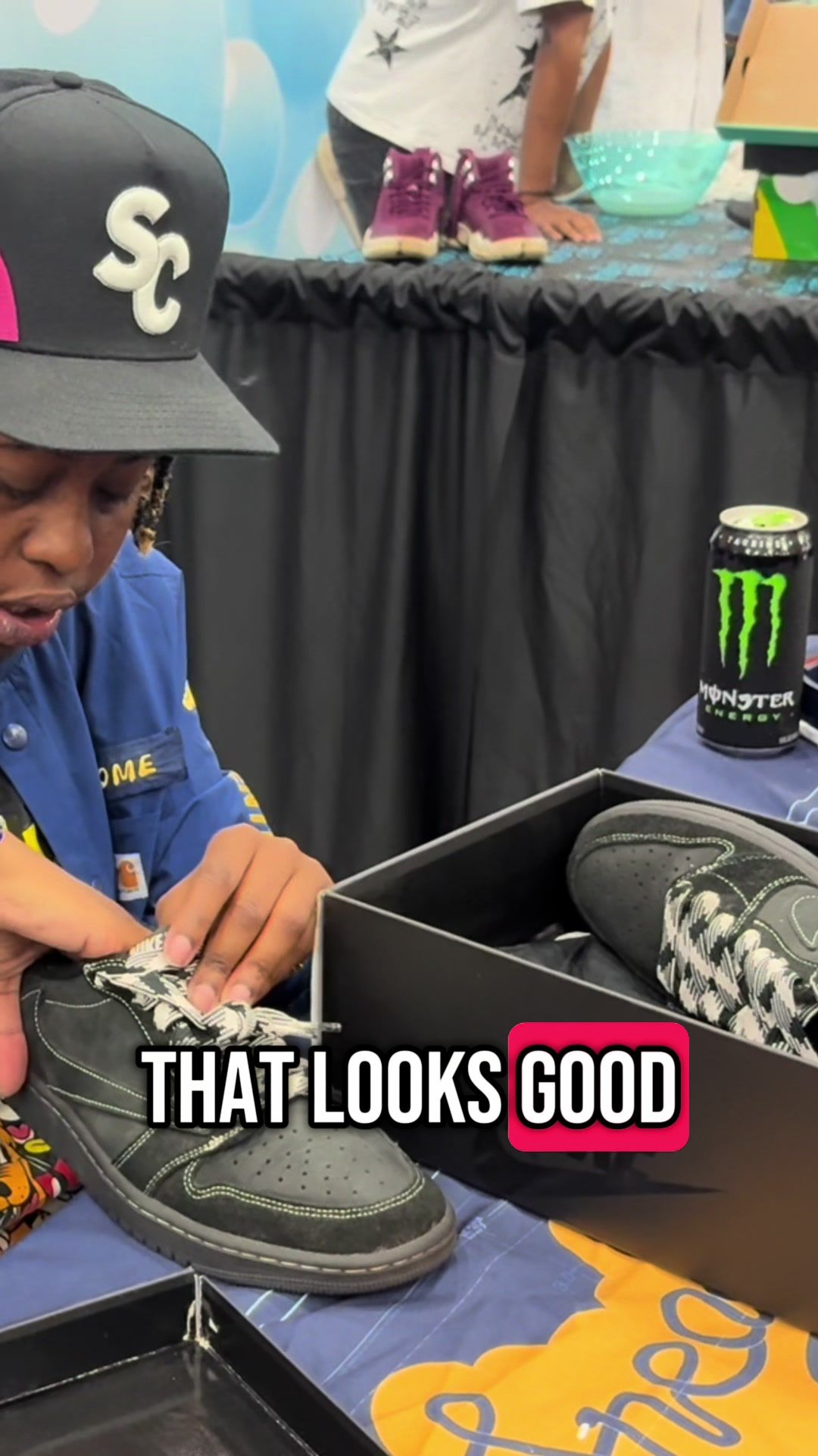 Steps to legit check a pair of Travis Scott X Air Jordan 1 Low "Black Phantom" #sneakerconauthenticated 