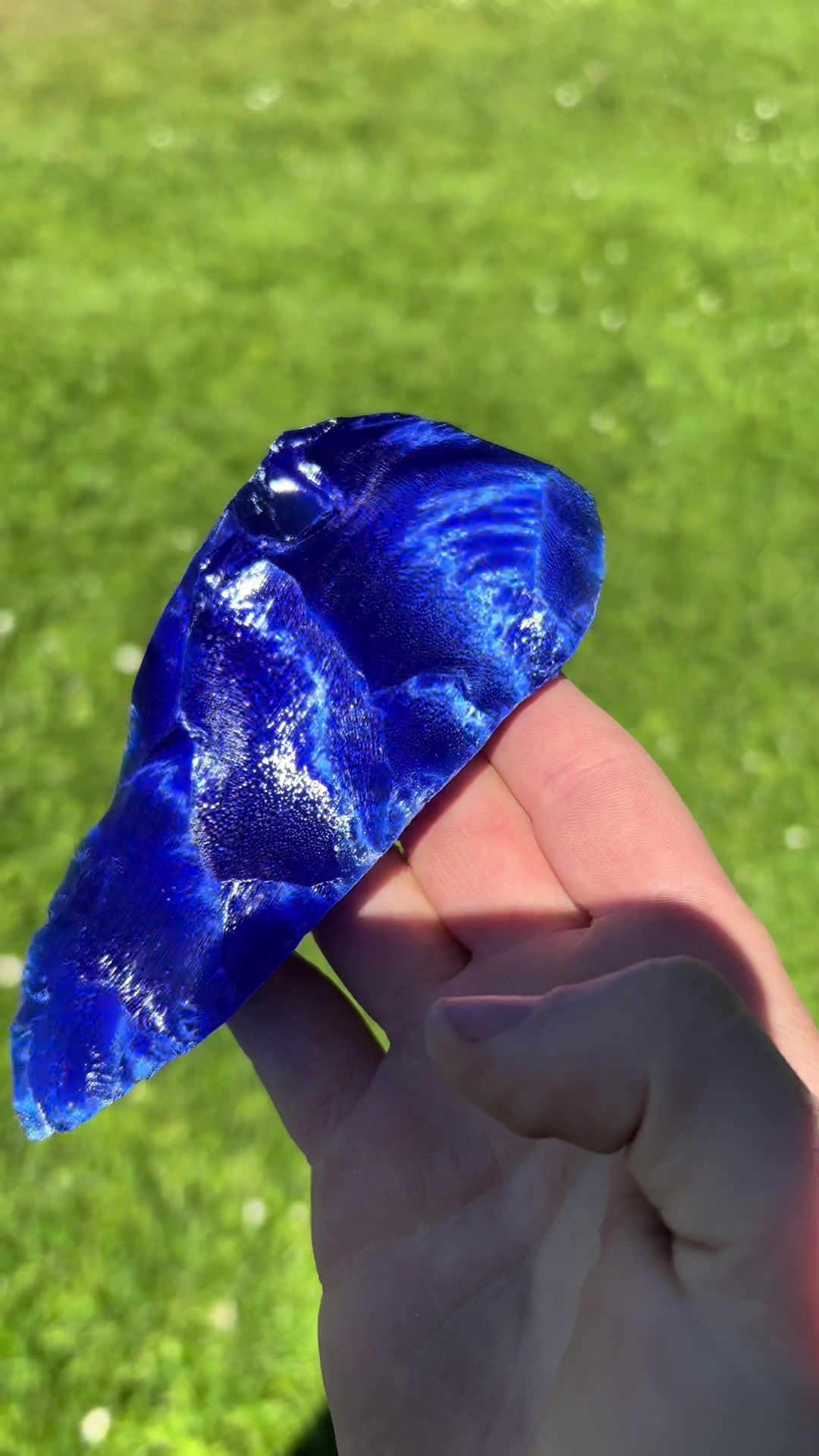 Making a Blue Saphire Spearhead! #crafting #diy #bushcraft #survival #minecraft 