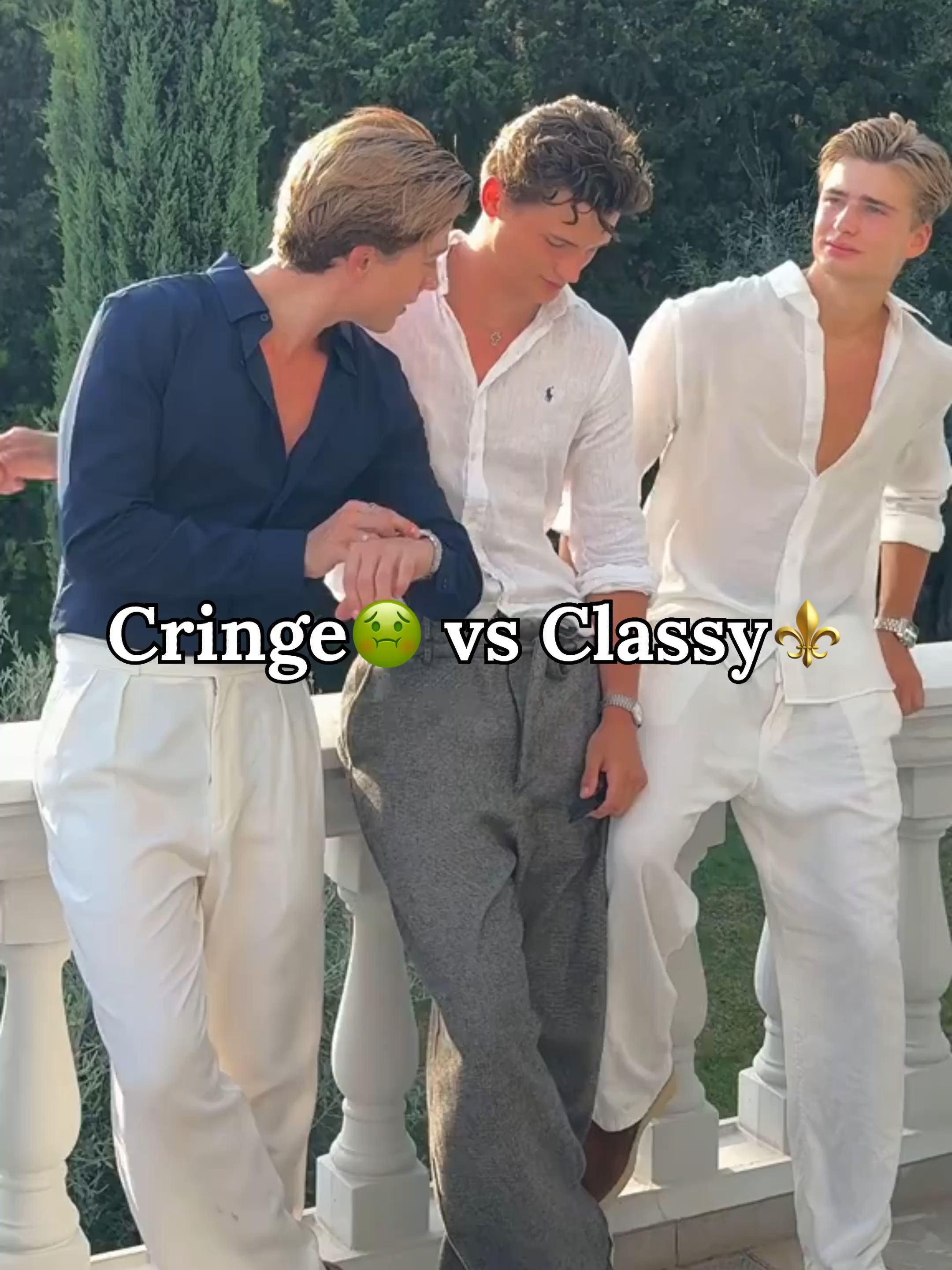 Flashy chains vs simple watch ⚜️⌚ Dress Old Money. Dress Parijan Link in Bio 🔗 - - - #parijan #oldmoney #oldmoneyaesthetic #oldmoneyoutfits #men #menfashion #italianoutfits #oldfashioned #outfit #foryou #foryoupage❤️❤️ #fyp #fashion #lifestyle
