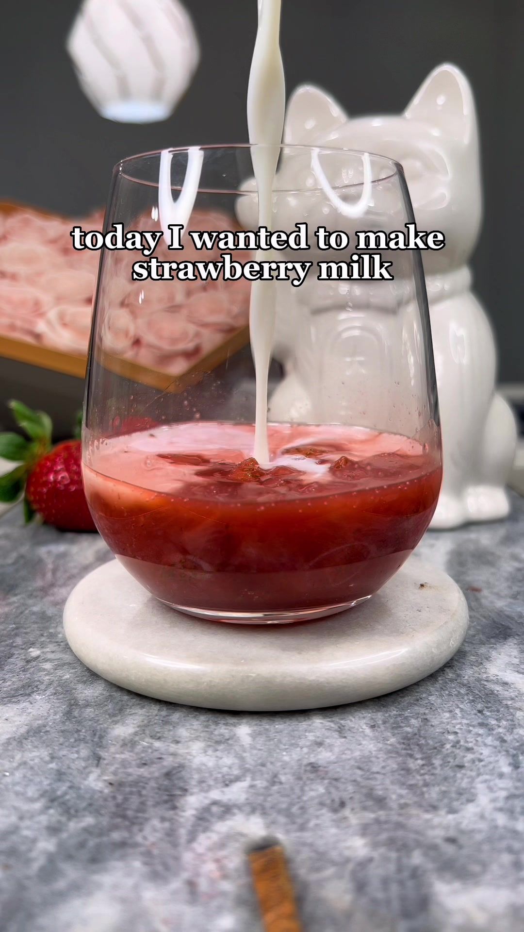 if anyone actually wants to try this, it’s worth it #strawberry #strawberrymilk #luckycandy #lunarnewyear #chinesenewyear #food #sweet #candy 