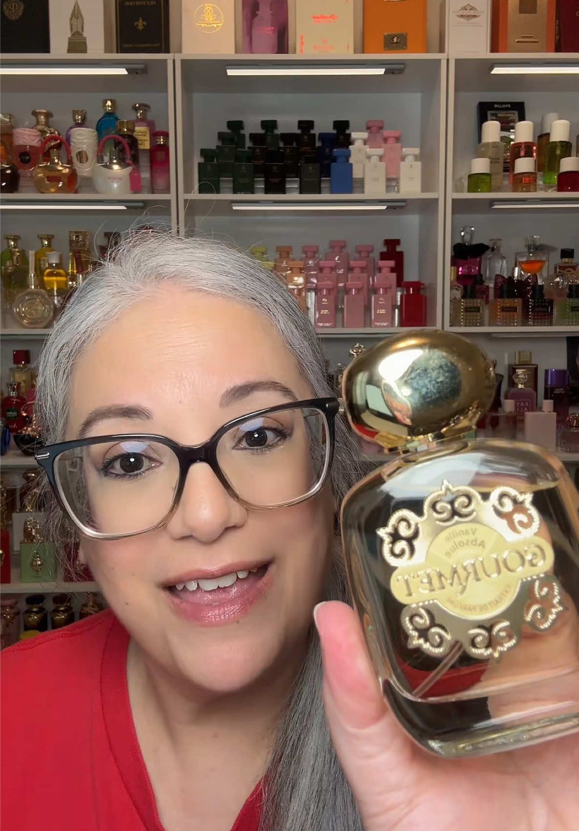 Fragrance review! Vanille Absolue by Gourmet Perfumes is a delicious vanilla fragrance. It smells like vanilla ice cream and is not heavy or buttery. And it has some light fruitiness from the lemon, orange and apple that add some freshness. Love it! #fragrancereview #perfumetok #fragrancetok #vanilleabsolue #gourmetperfumes 